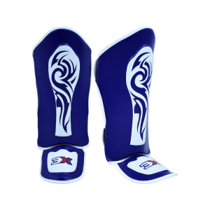 3X Sports Shin Guards Kickboxing Muay Thai-Blue