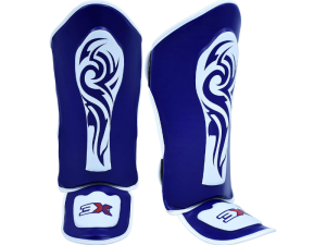 3X Sports Shin Guards Kickboxing Muay Thai-Blue