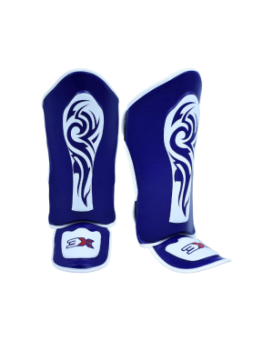 3X Sports Shin Guards Kickboxing Muay Thai-Blue