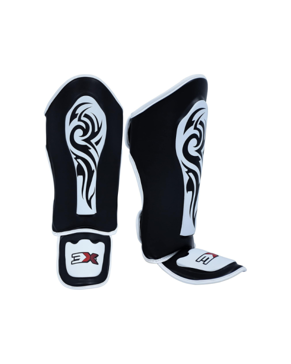 3X Sports Kids Shin Guards for Kickboxing & Muay Black
