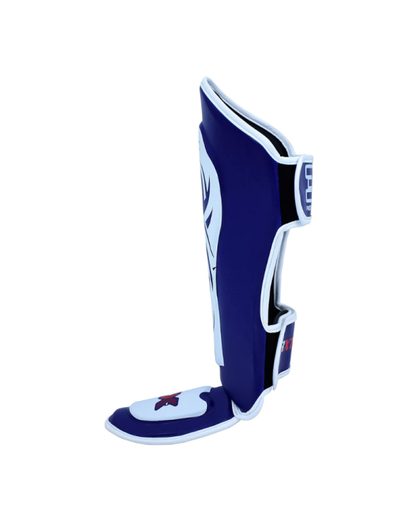 3X Sports Kids Shin Guards for Kickboxing & Muay Blue