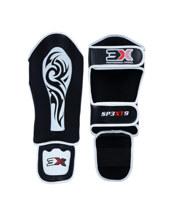 3X Sports Shin Guards for Kickboxing & Muay Thai Black