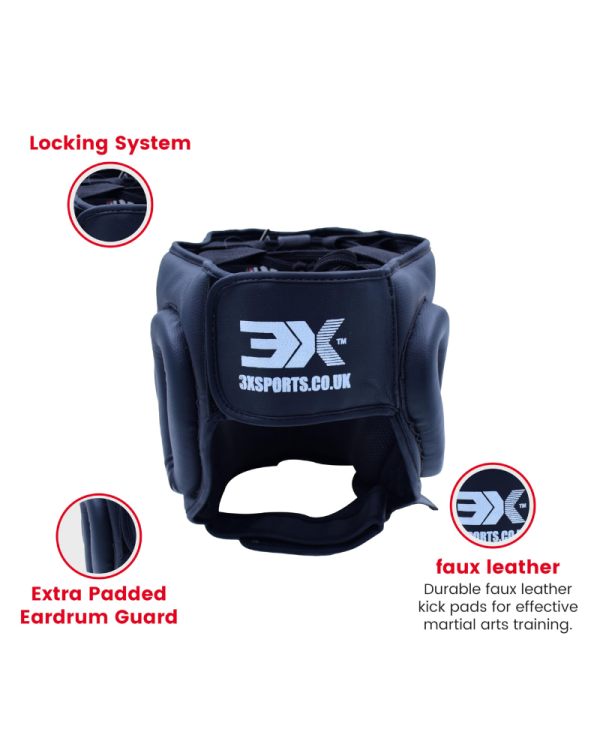3X Sports Nose Safe Head Guard – Black