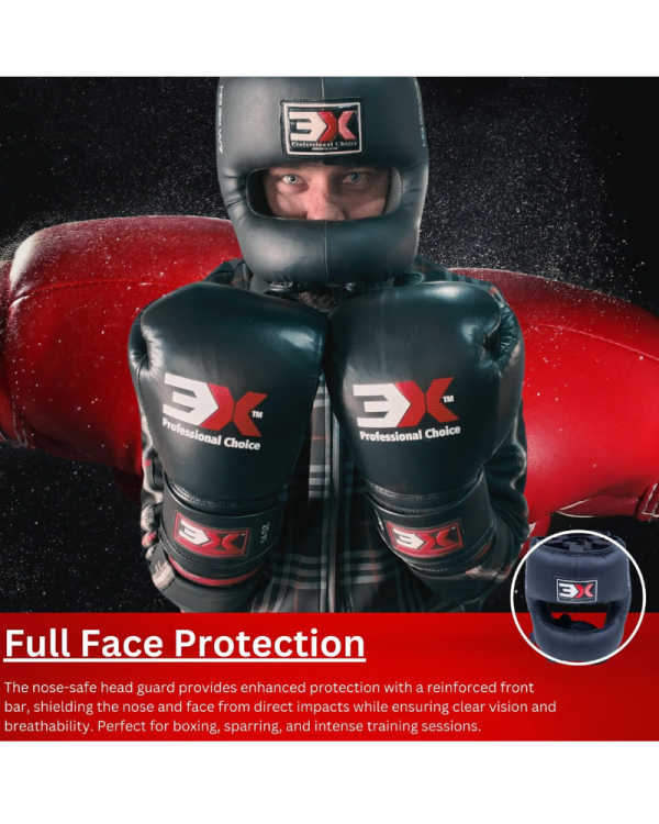 3X Sports Nose Safe Head Guard – Black