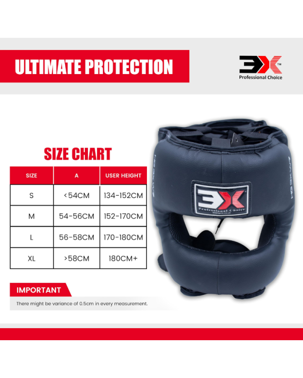 3X Sports Nose Safe Head Guard – Black